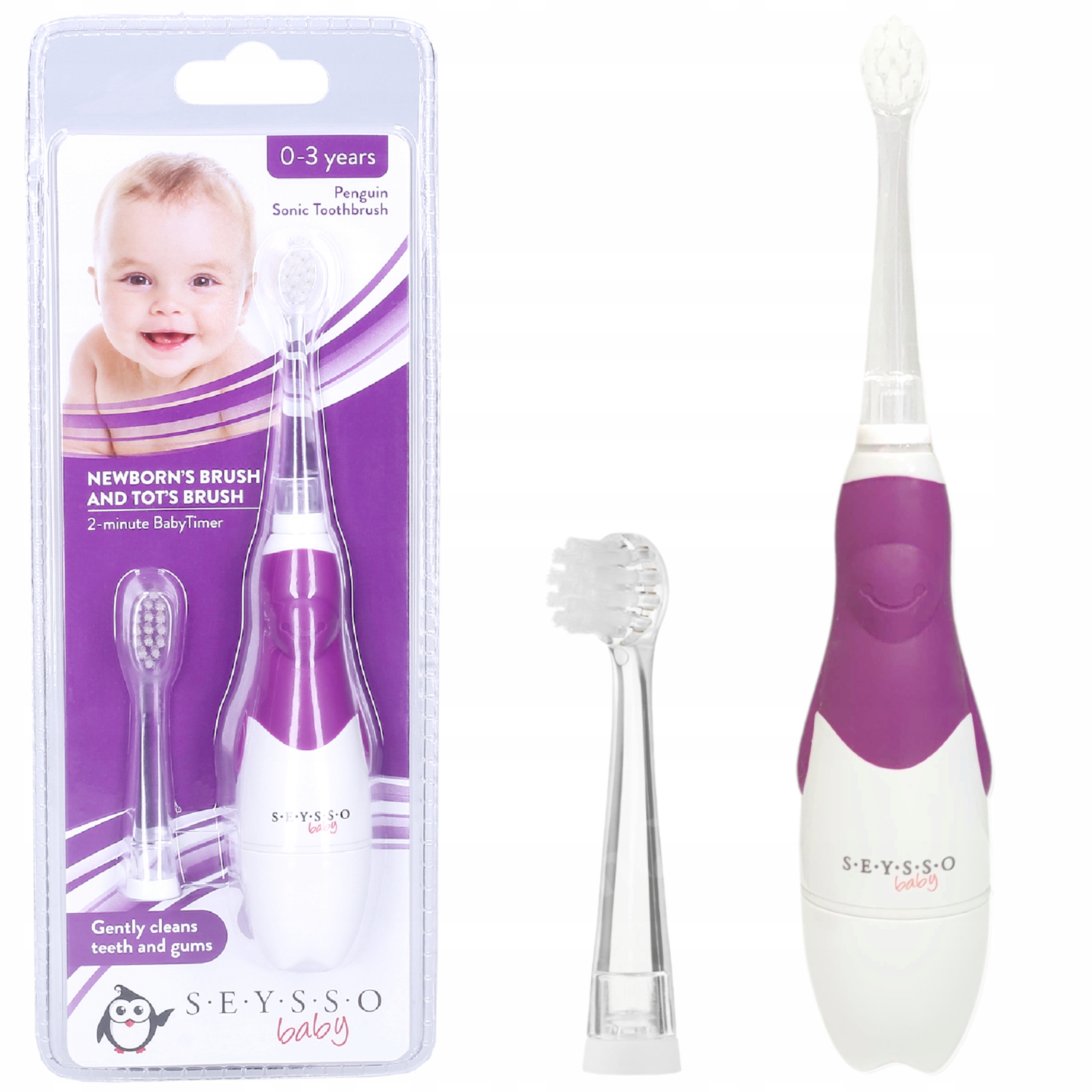 Sonická kefka SEYSSO Baby Penguin pre deti 0-3 roky